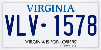 VA license plate VLV1578