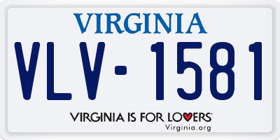 VA license plate VLV1581