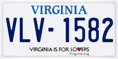 VA license plate VLV1582