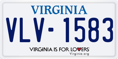 VA license plate VLV1583