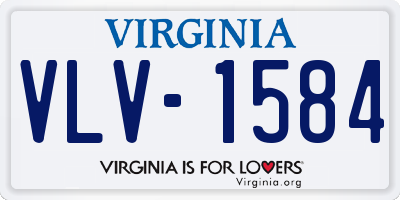 VA license plate VLV1584