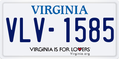 VA license plate VLV1585