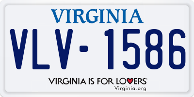 VA license plate VLV1586