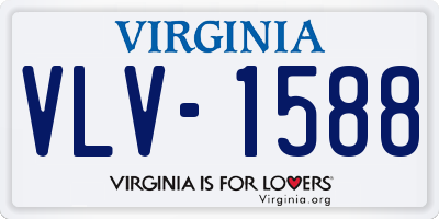 VA license plate VLV1588