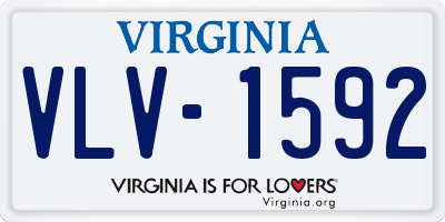 VA license plate VLV1592