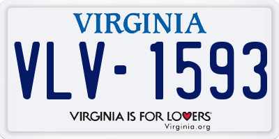 VA license plate VLV1593