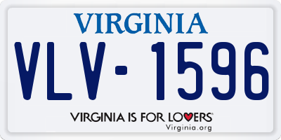 VA license plate VLV1596