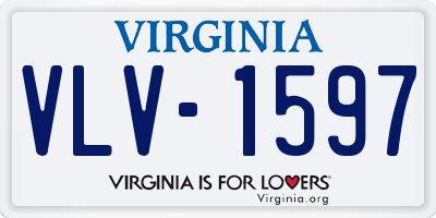 VA license plate VLV1597
