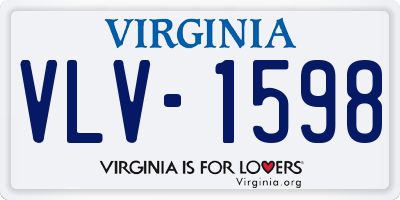 VA license plate VLV1598