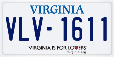 VA license plate VLV1611