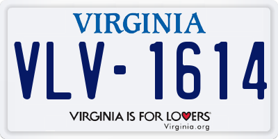 VA license plate VLV1614