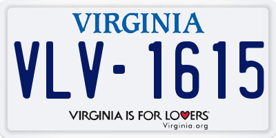 VA license plate VLV1615
