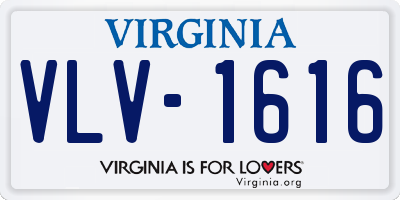 VA license plate VLV1616