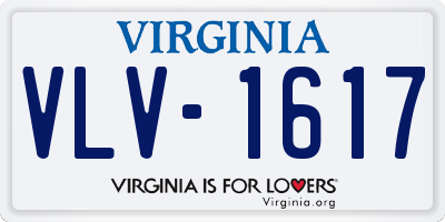 VA license plate VLV1617