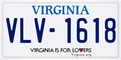 VA license plate VLV1618