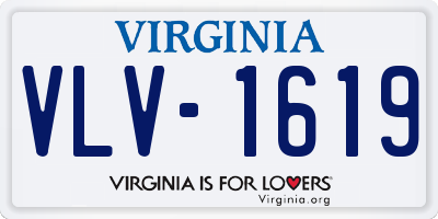 VA license plate VLV1619