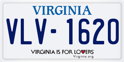 VA license plate VLV1620