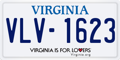 VA license plate VLV1623