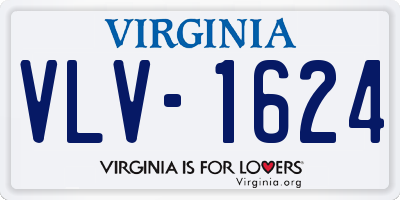 VA license plate VLV1624