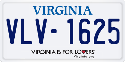 VA license plate VLV1625