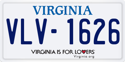 VA license plate VLV1626
