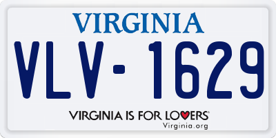 VA license plate VLV1629