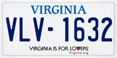 VA license plate VLV1632