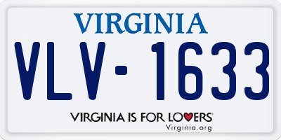 VA license plate VLV1633