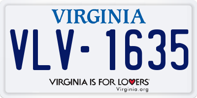VA license plate VLV1635
