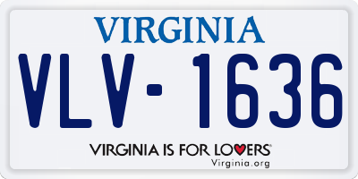 VA license plate VLV1636