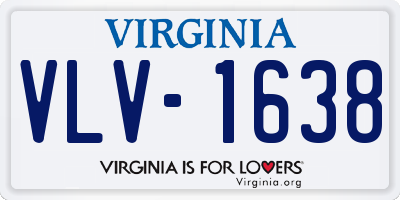 VA license plate VLV1638