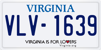 VA license plate VLV1639