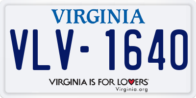 VA license plate VLV1640