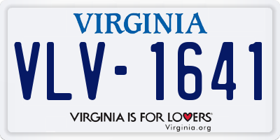 VA license plate VLV1641