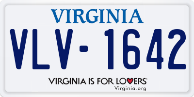 VA license plate VLV1642