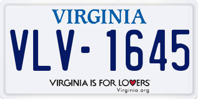 VA license plate VLV1645