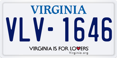 VA license plate VLV1646