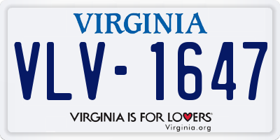 VA license plate VLV1647