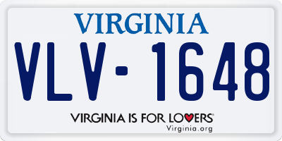 VA license plate VLV1648