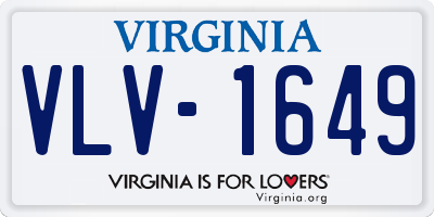 VA license plate VLV1649