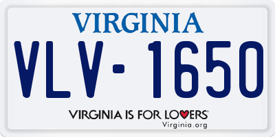 VA license plate VLV1650