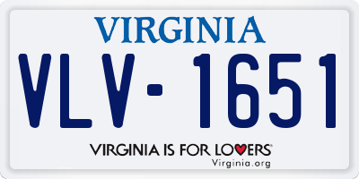 VA license plate VLV1651