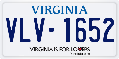 VA license plate VLV1652