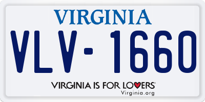VA license plate VLV1660