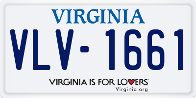 VA license plate VLV1661