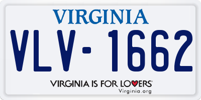 VA license plate VLV1662