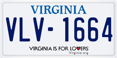 VA license plate VLV1664