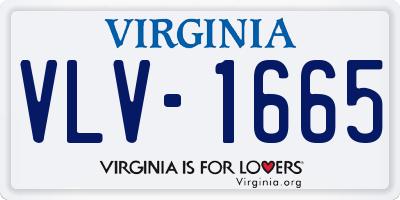 VA license plate VLV1665