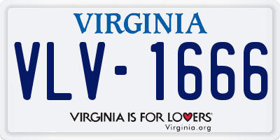 VA license plate VLV1666