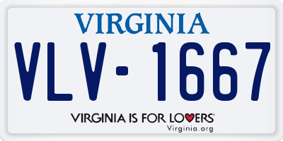 VA license plate VLV1667